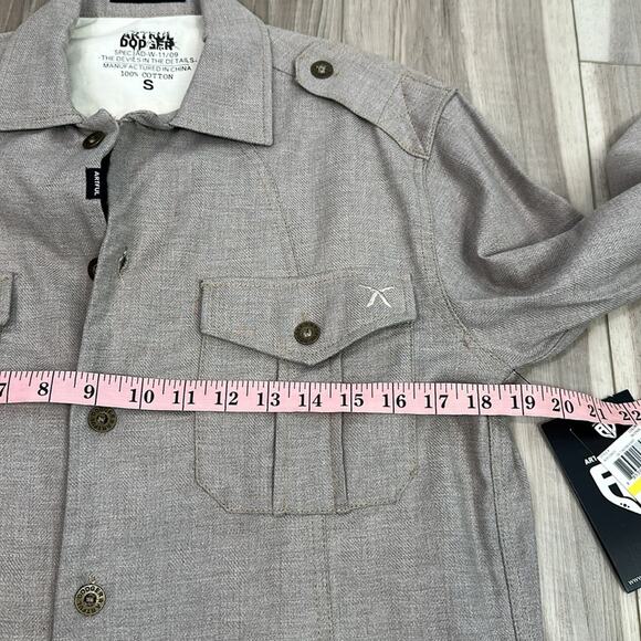 Artful Dodger men’s cotton long sleeve button down casual shirt size sma… - Picture 8 of 8